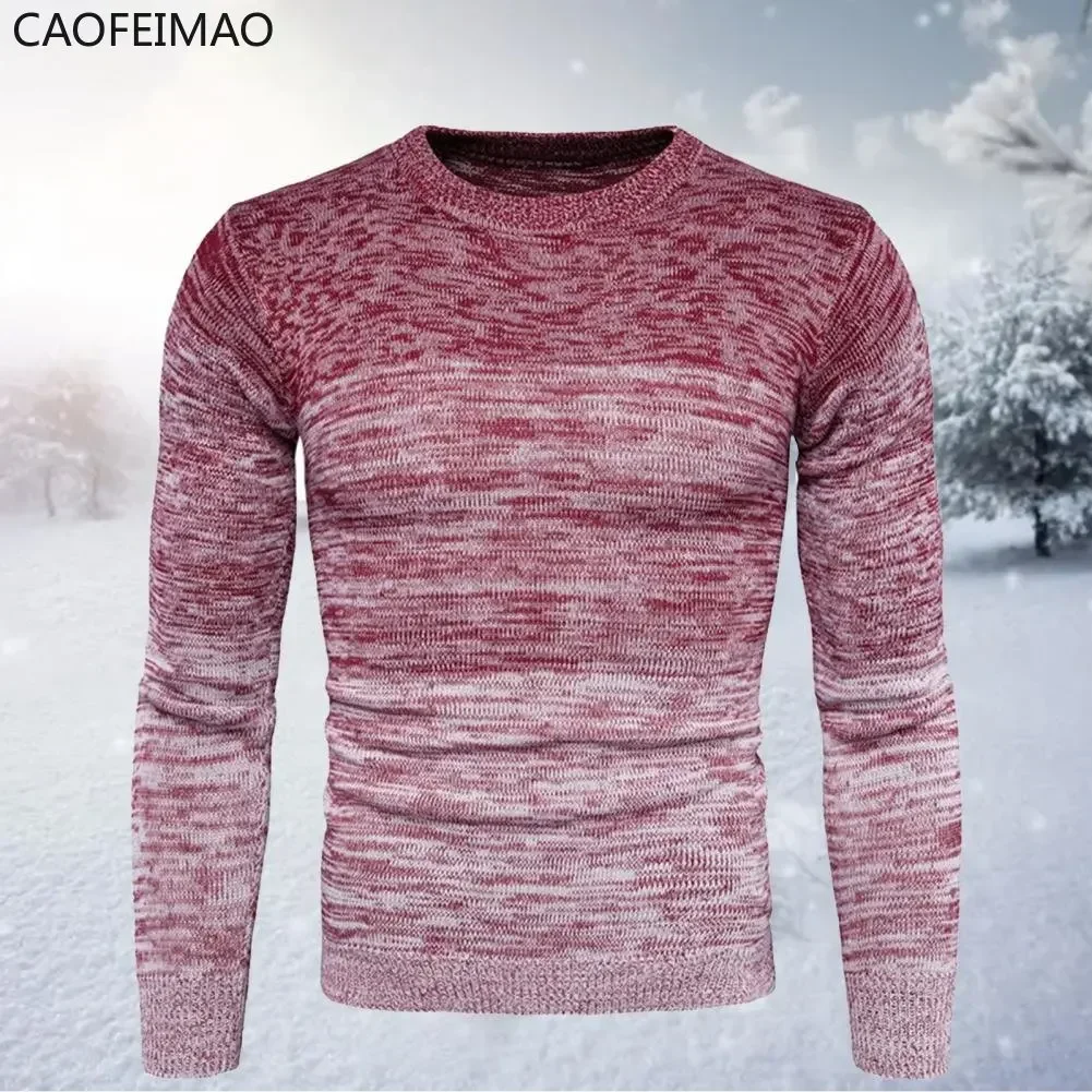 Autumn Winter Sweater Men Patchwork Warm Knitted Pullover Top Men Sweater Men Clothing кофта мужская pull homme свитер мужской