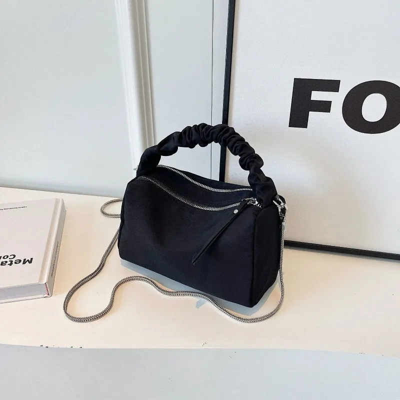 Versatile Shoulder Chain Crossbody Bag New Fashion Handbag Popular Nylon Bag Exquisite Simple Casual Trend Personality Retro