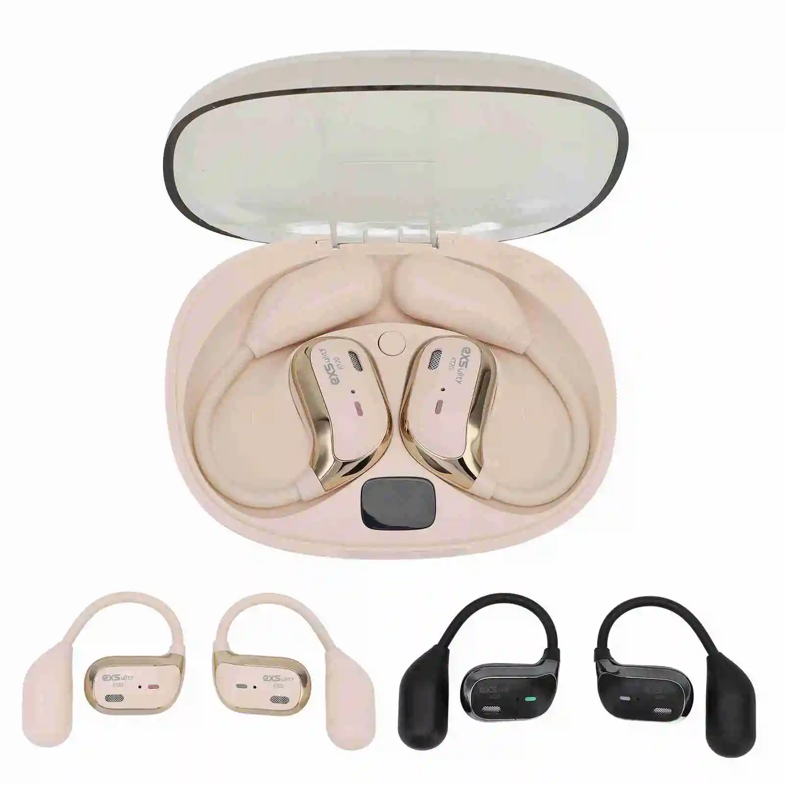 سماعات أذن مترجم اللغة دقيقة من النوع C، سماعات أذن مترجم لغة بلوتوث، عمر بطارية طويل، سريع للسفر