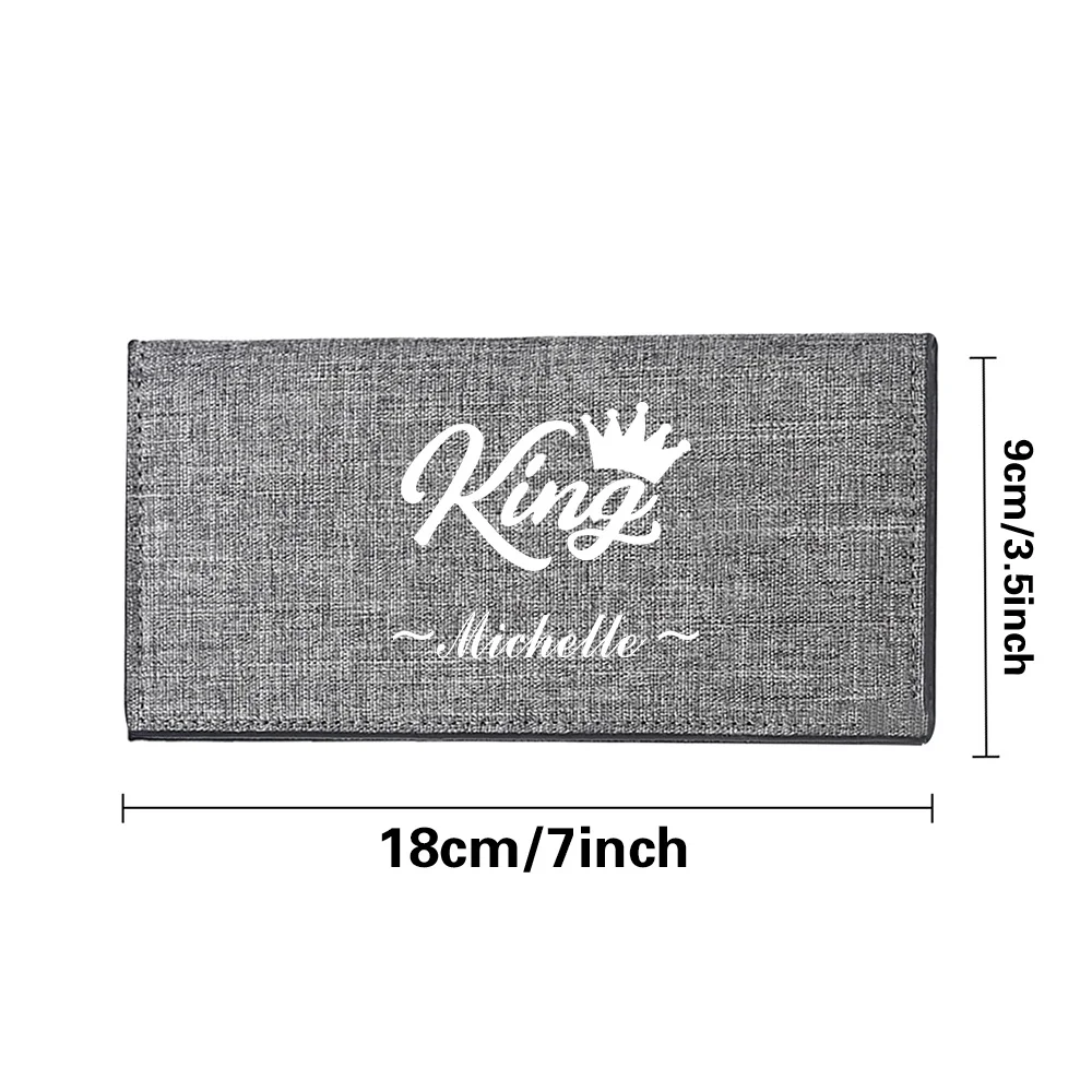 Personalized Customized Name Wallet Vintage Business Wallets Key Coin Storage Purse Bank Id Card Holder Lightweight Cash Bag
