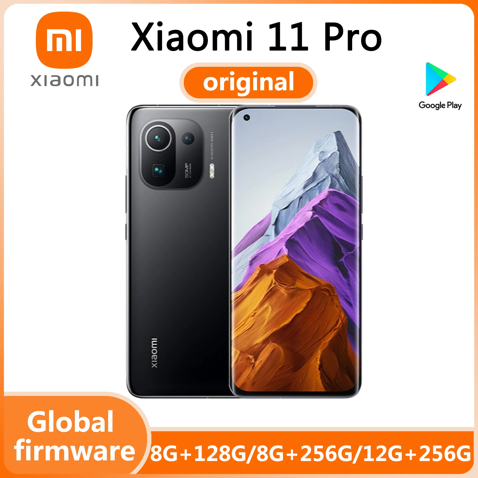 Ponsel cerdas Xiaomi 11 Pro, HP Android octa-core baterai 888 5000mAh 5G 67W QC layar AMOLED