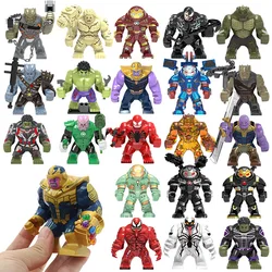 Marvel blocos de construção mini modelo figuras grande goblin spiderman homem de ferro veneno capitão falcão deadpool técnica armadura cidade presente brinquedos