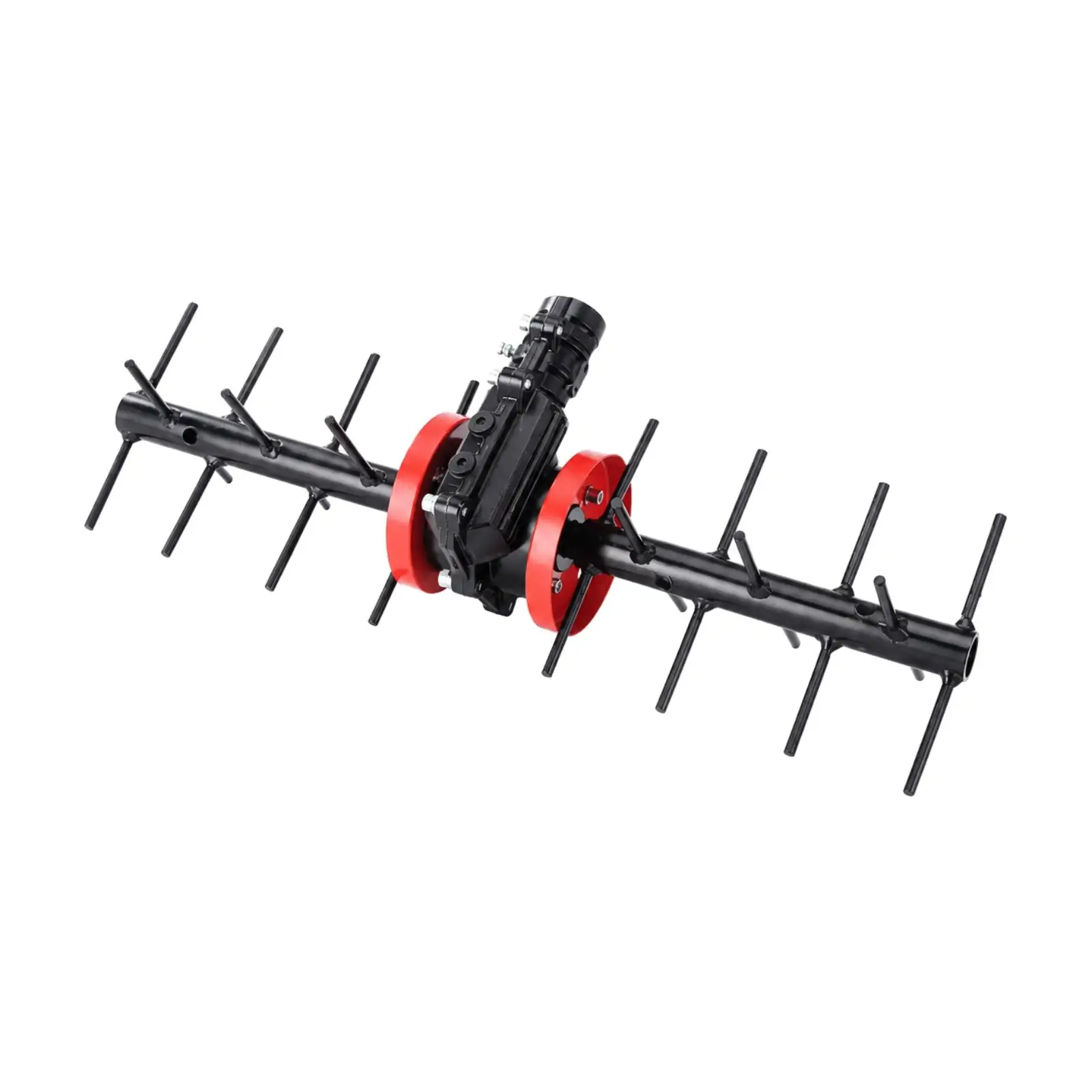 Garden Cultivator Wheel for Brushcutter Soil Tilling Tool Semi Hard Iron Tines Lawn Aeration Attachment