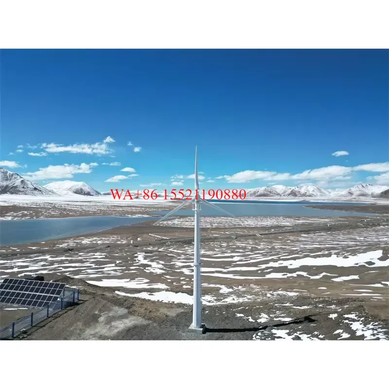 WMWMNU 100kW Horizontal Axis Wind Turbine System 3 Blades 19m Rotor Diameter for Home Use Wind Power Generation