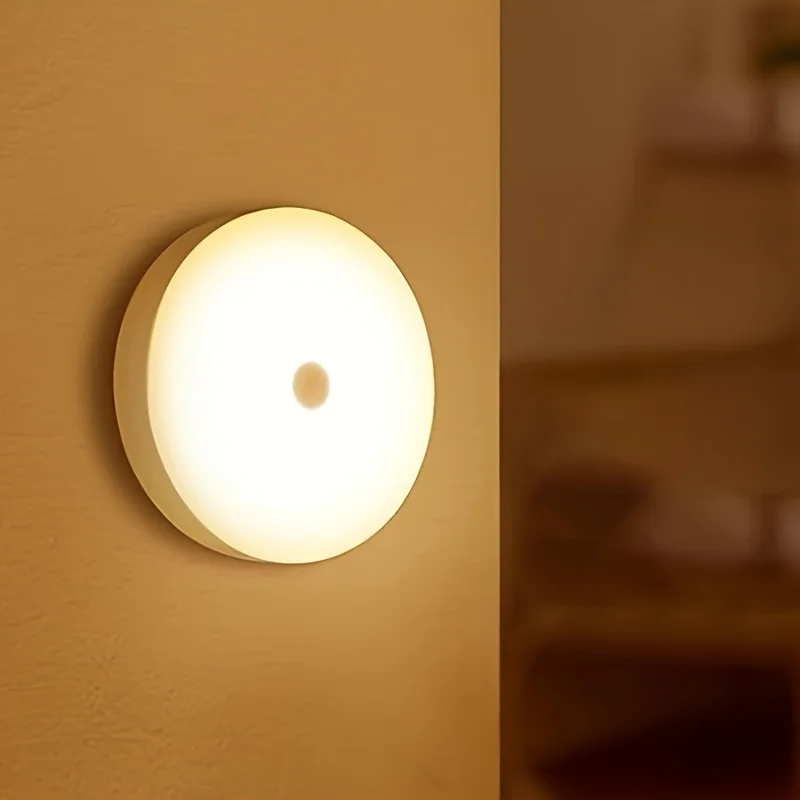 1pc Indoor And Outdoor Motion Sensor Light, Rechargeable LED Step Light, 8 Lamp Beads, Three Modes (Auto/On/Off), Suitable for S
