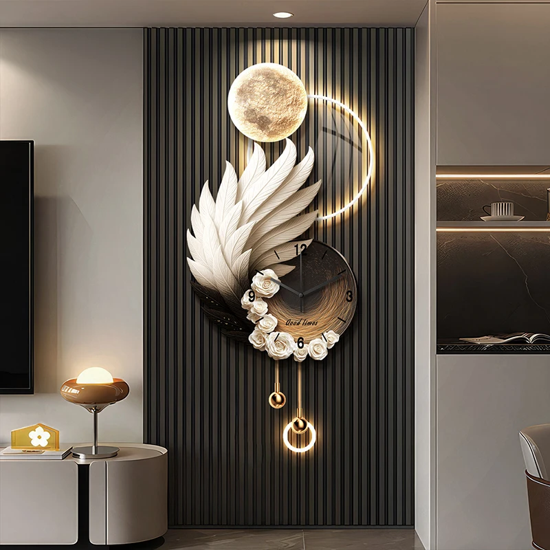 Interior Aesthetic Wall Watch Luxury Digital Art Mural Modern Luminous Wall Clocks Fashion Creative Reloj Pared Home Decoration