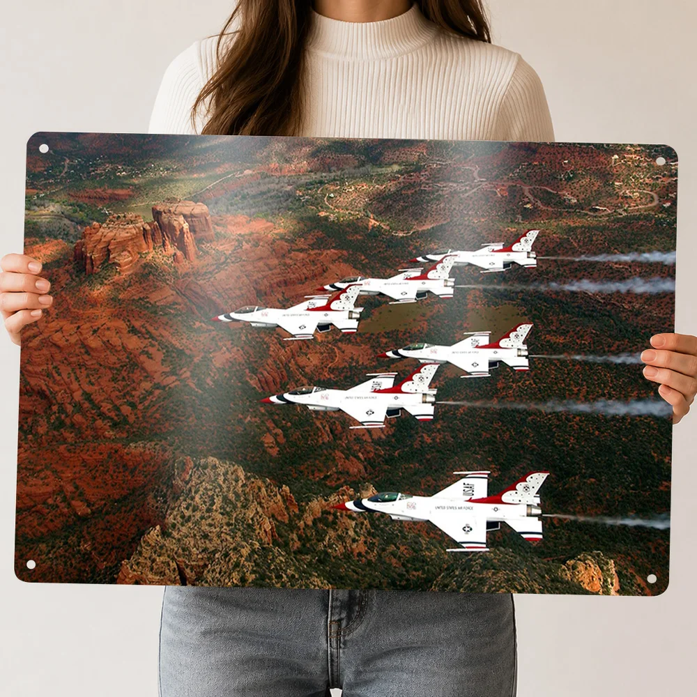 Jet Fighter Metal Poster Perfect Gift for Fans Lovers Customized Wall Art Metal Sign for Home and Decoration Gaming Office Decor
