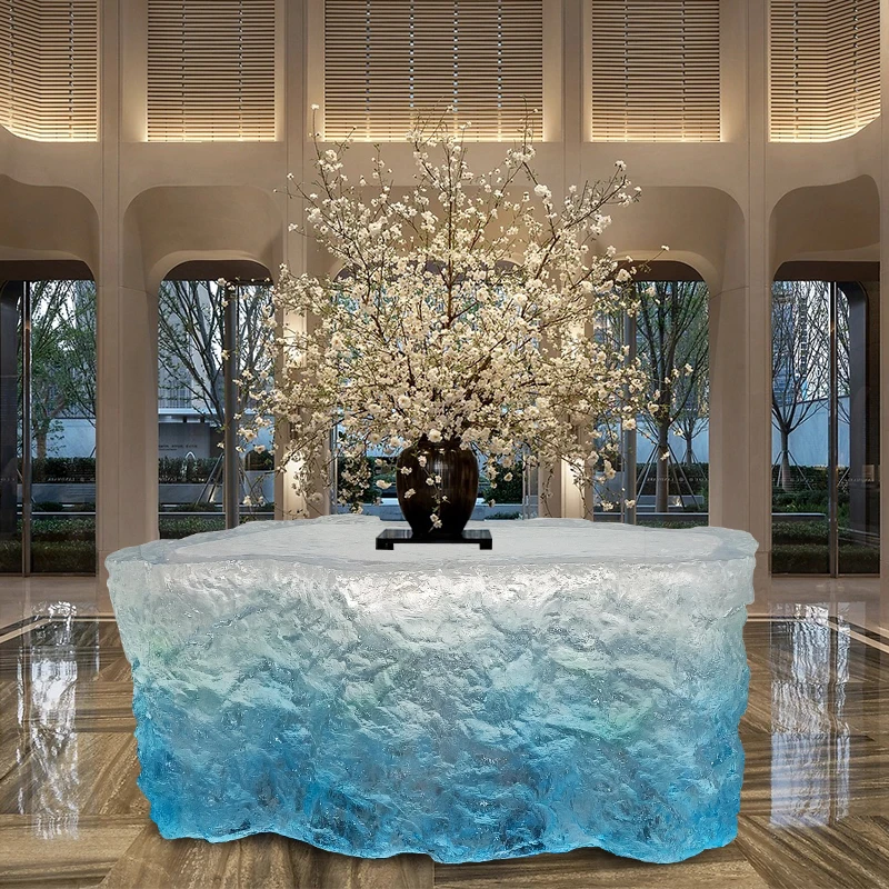 *Modern Minimalist Design Sculpted Irregular Shape Art Personalized Living Room Advanced Sense Luxury Resin Coffee Table