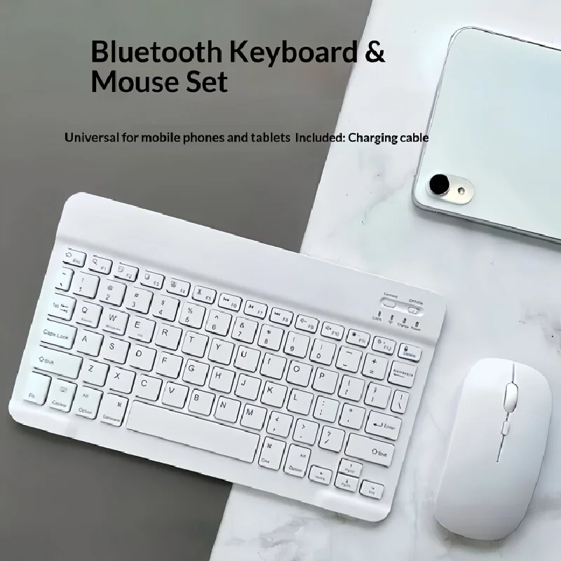 Bluetooth Wireless Magic Keyboard And Mouse Combo Quiet Slim Rechargeable Universal For Ipad Huawei Tablet Pc Smartphone