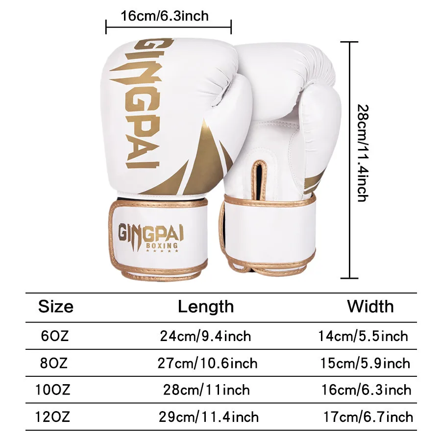 New Pro Boxing Gloves For Women Men Sanda Training Sandbags Taekwondo Muay Thai Combat Fight Adults Kickboxing Gloves