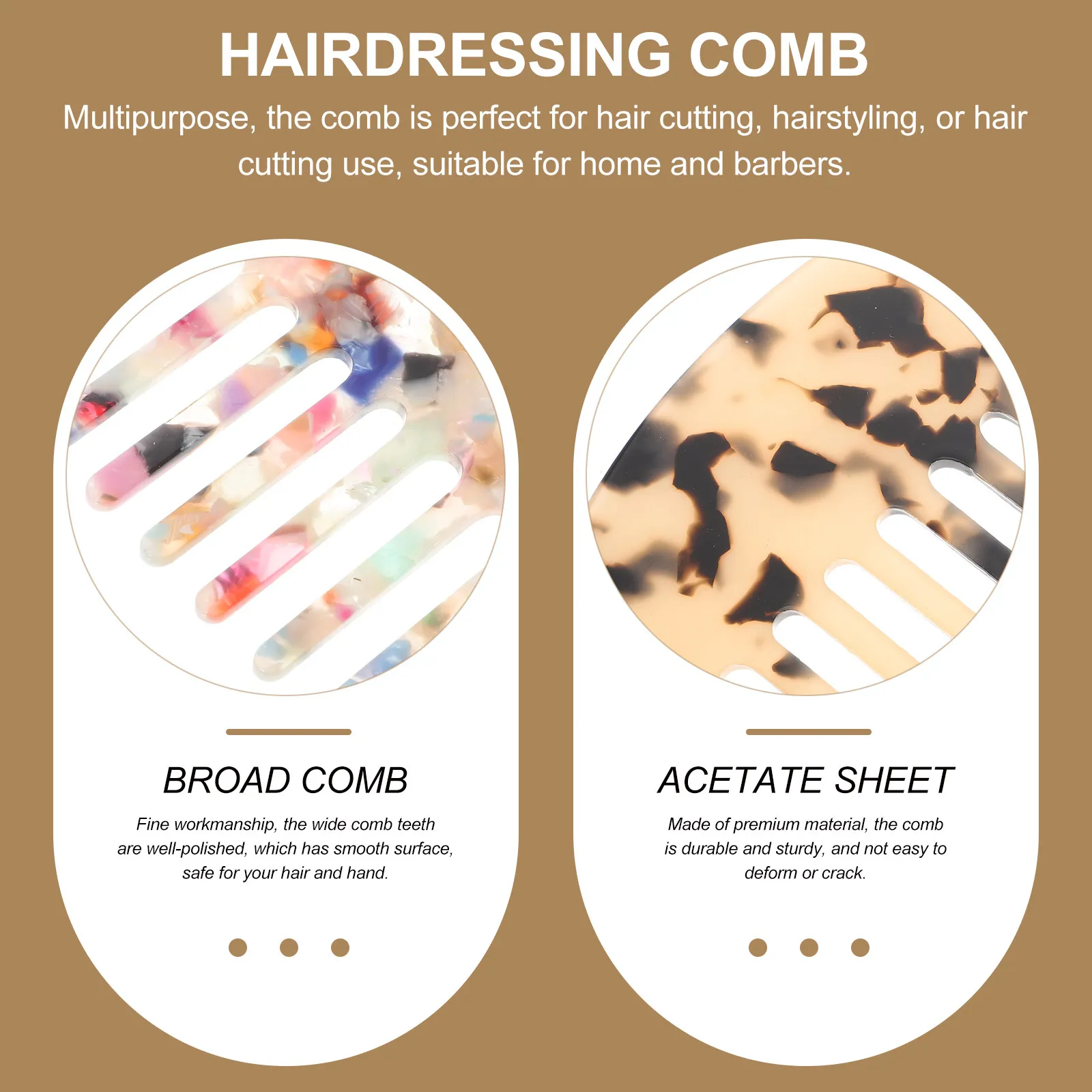 

Набор из 2 расчесок с широкими зубьями для легкого распутывания волос, портативные инструменты для парикмахерских, расческа для стрижки и распутывания волос