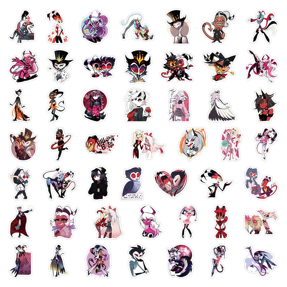 10/30/50/100pcs Cool Anime Cartoon Helluva Boss Stickers valigia telefono Laptop casco Notebook Car Bike Toys adesivo impermeabile