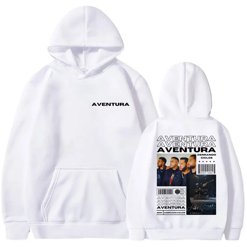 Rapper Aventura Cerrando Ciclos Tour Hoodie Men Women Hip Hop Sweatshirts Winter Long-sleeved Pullover Male Oversized Streetwear