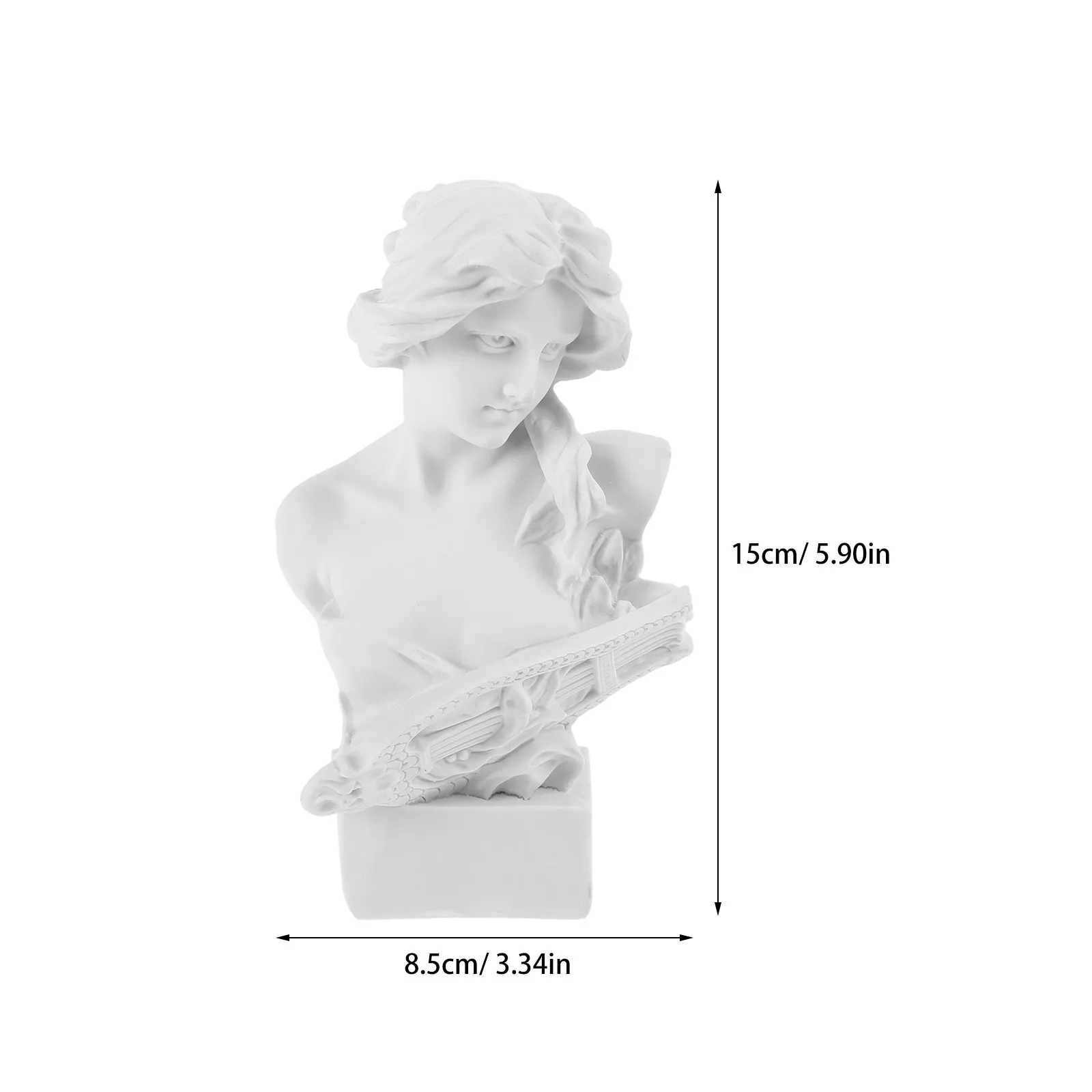 Roman Goddess Bust Statue Resin Mythology Art Sculpture For Living Room Bedroom Bookshelf Home Office Tabletop Decor