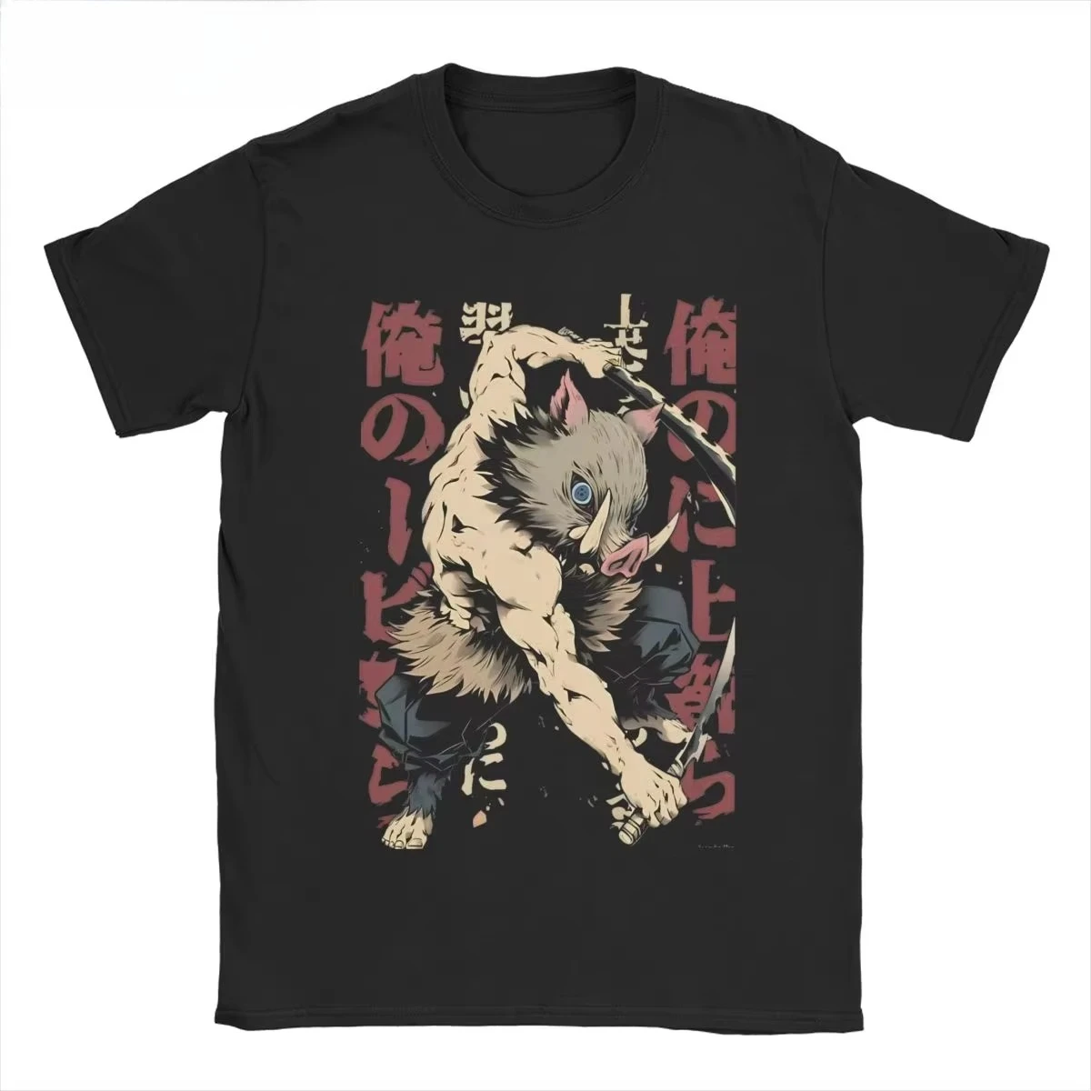 Inosuke Demon Slayers Anime Nezuko Printed T-shirt Men's and Women's T-shirt Men's Top Sports T-shirt Men's T-shirt Summer Tee