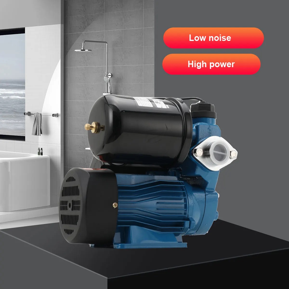 مضخة معززة ذاتية التحضير 110 فولت مضخة معززة منزلية أوتوماتيكية بالكامل مضخة معززة لمياه الصنبور الصامتة مضخة معززة لخط الأنابيب