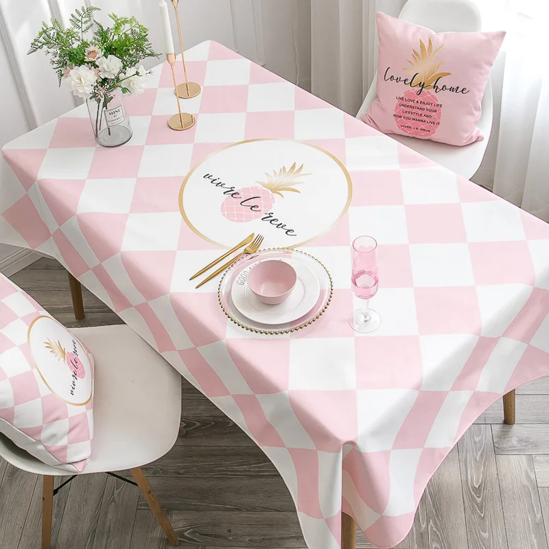 

Nordic Modern Table Cloth Minimalist Cotton Art Kawaii Tablecloth Waterproof Rectangular Mantel Mesa Table Decoration