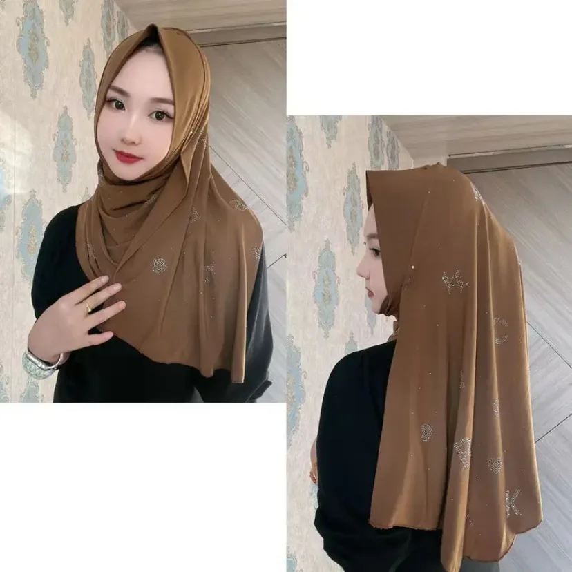 Diamonds Praktische Cover Wrap Hijab Femme Musulman