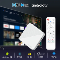 H96 MAX H313 Android 14.0 Smart TV Box HD 4K@60fps WiFi6 BT 5.0 Quad-Core Google Voice Assistant smart Tvbox Home Media Player