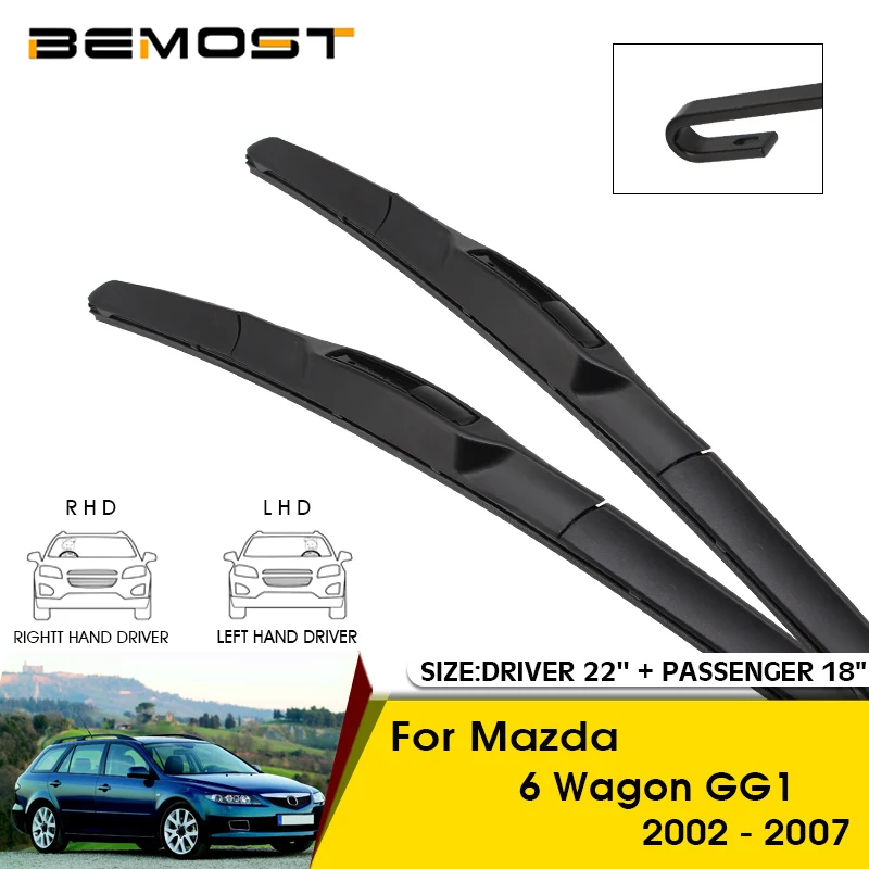 

Car Wiper Blades For Mazda 6 Wagon GG1 2002-2007 Windshield Windscreen Front Window Blades 22"+18" Car Accessories