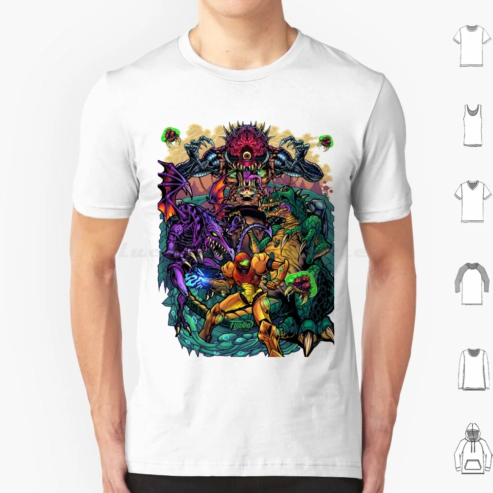 Metroid Gaming Classic Tribute T Shirt Men Women Kids 6xl Metroid Mother Brain Ridley Kraid Metroids Samus Retro Arcade Gaming