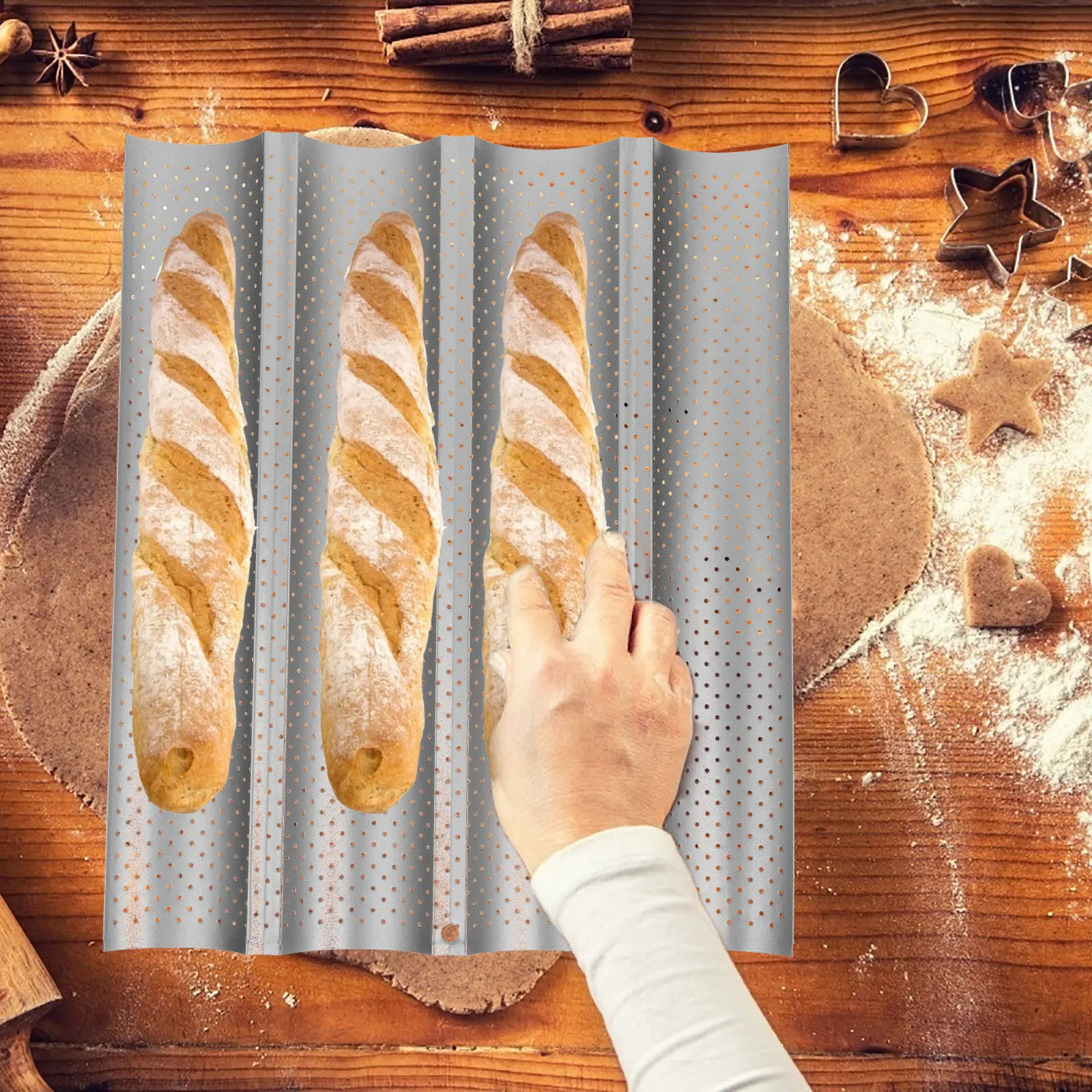 

Pan Bakeware Nonstick Baguette Pans Non-stick French Bread Baking Mould Roaster