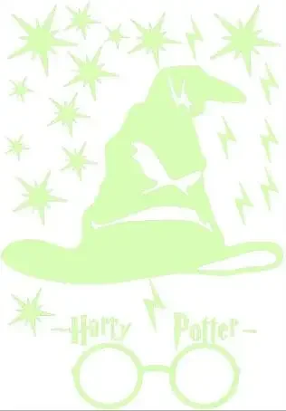 Harris Potter Fluorescent Stickers Glow Wall Stickers Home Decoration Stickers Children\'s Holiday Gifts Party Arrangements