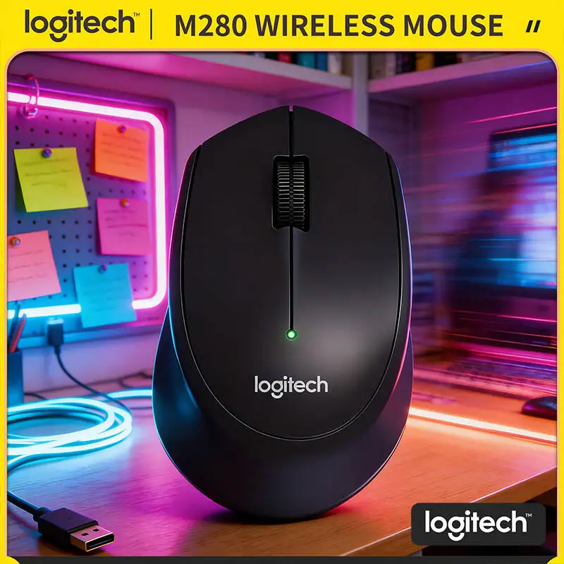 

Logitech M280 Wireless Optical Mouse Plug and Play 18-Month Battery 1000 DPI 10m Range for Windows Laptop Mac