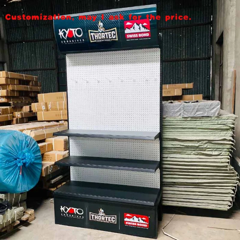 Custom.Xingye مخصص الثقيلة منصة عرض أحادية الجانب رفوف السوبر ماركت وأرفف رفوف جندول البقالة العرض