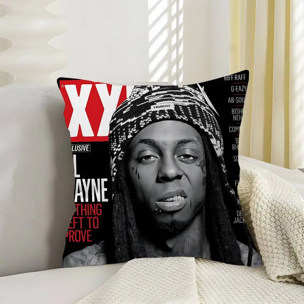 ليل دبليو واين مغني الراب غطاء الوسادة البوليستر وسائد أريكة وسائد رمي الزخرفية ديكور المنزل غطاء وسادة