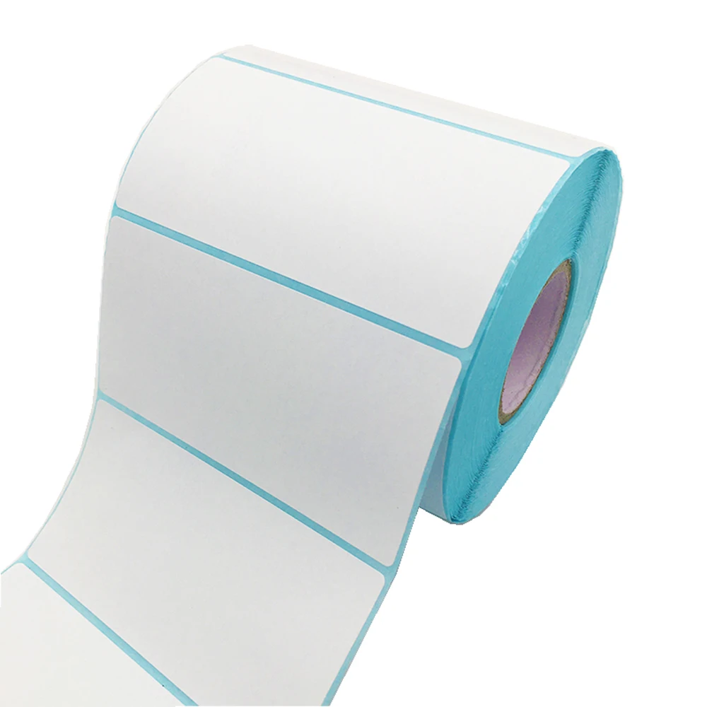 100x50mm-1000pcs/Roll 자체 접착 열 라벨 슈퍼마켓 가격 빈 바코드 라벨 직접 인쇄 방수 인쇄 용지
