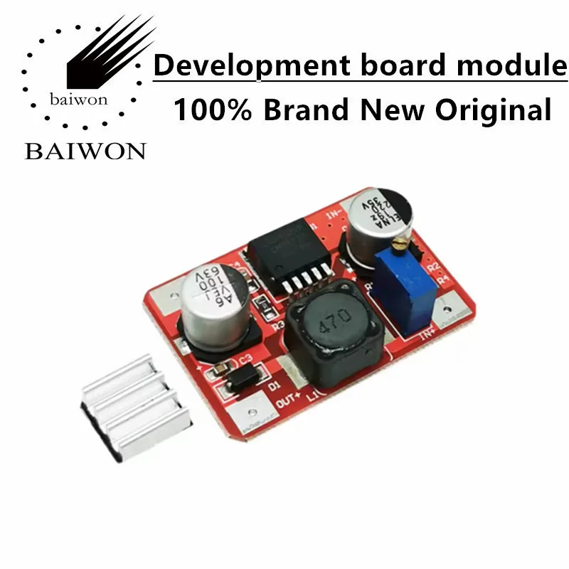 บอร์ดแปลงไฟแรงดันสูง LM2577 DC-DC 5V~35V เป็น 12V 24V 48V โมดูลจ่ายไฟปรับแรงดันได้