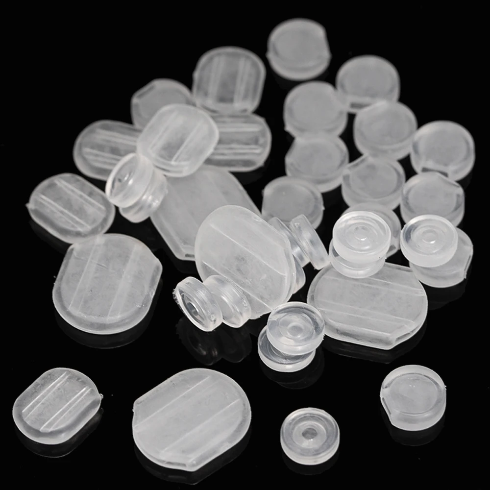 50pcs Clear Silicone Earring Back Pads Comfort Cushions Replacement for DIY Clips on Ear Jewelry Making Supplies