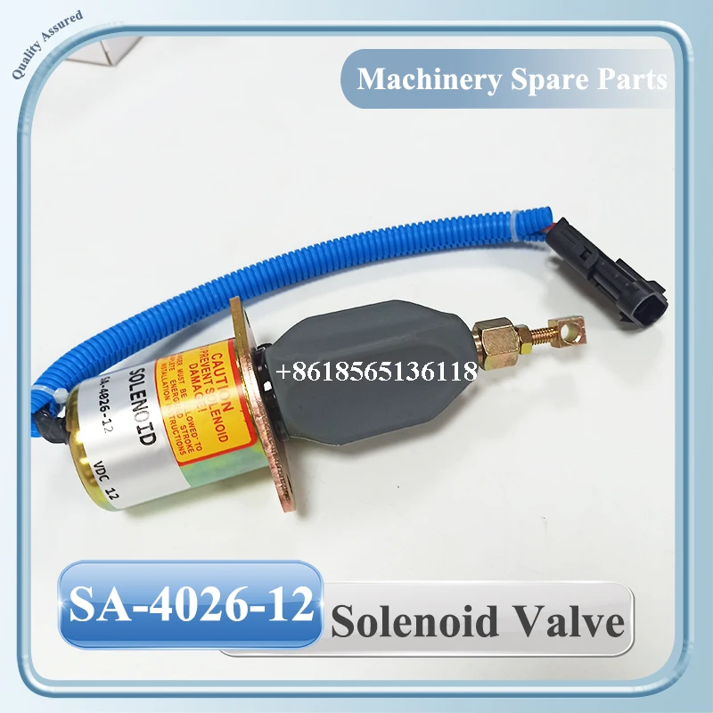 Fuel Shut off Solenoid 3919422 SA-4026-12 for Diesel 5.9L 8.3L Engine Solenoid Valve