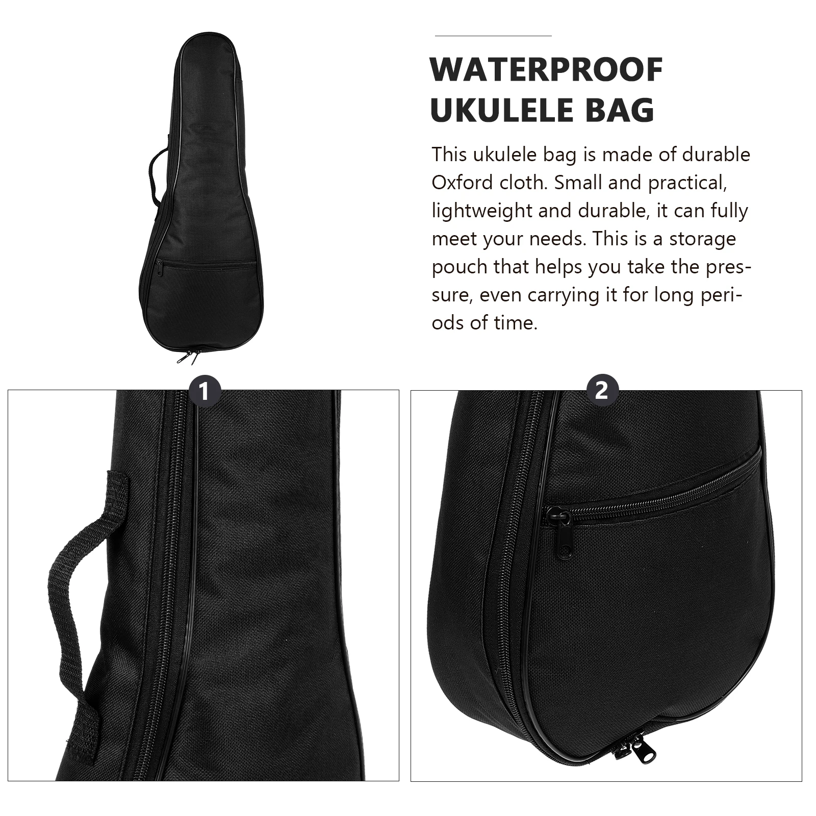 

Waterproof Dirt-Resistant Ukulele Bag Portable 21 Inch Case For Travel Storage Foldable Cotton Pouch Oxford Cloth Lightweight