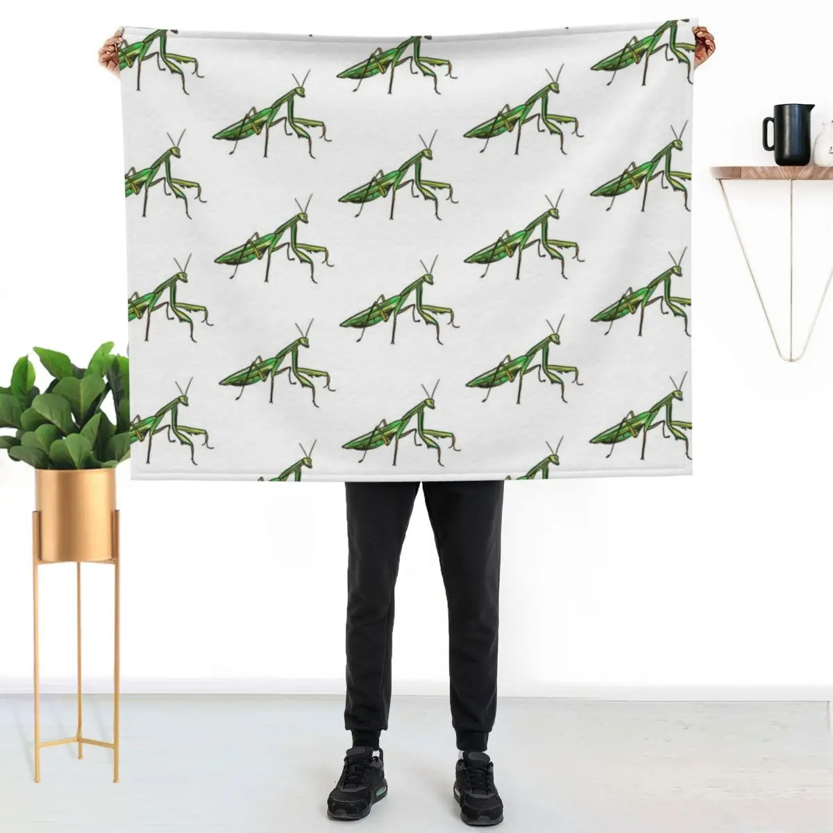 Praying Mantis Throw Blanket Travel for sofa Thermal Blankets For Sofas Designers Blankets