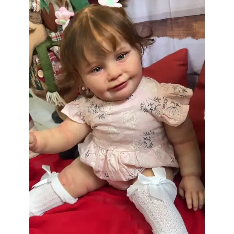 64cm Silicone Reborn Baby Doll Zoe Toddler Baby Size Hand Details Painting 3D Skin with Visible Veins