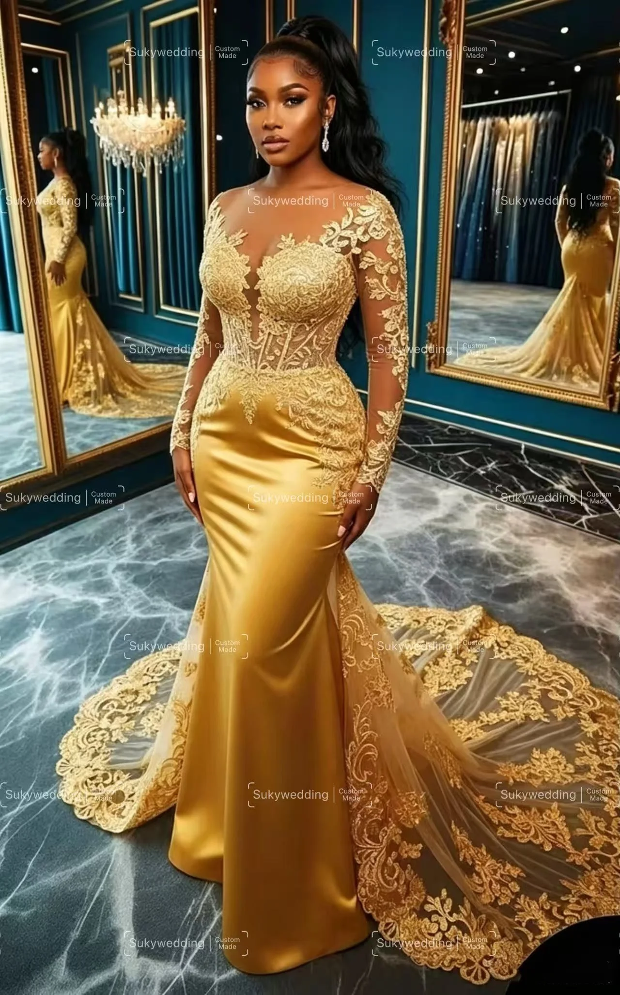 formal cape dress Plus Rhinestone Detail Mock Neck Mermaid Hem – Curvepretty Beaded Length em_recommends_ on LTK Size:10 - Girls 2507 - Sale