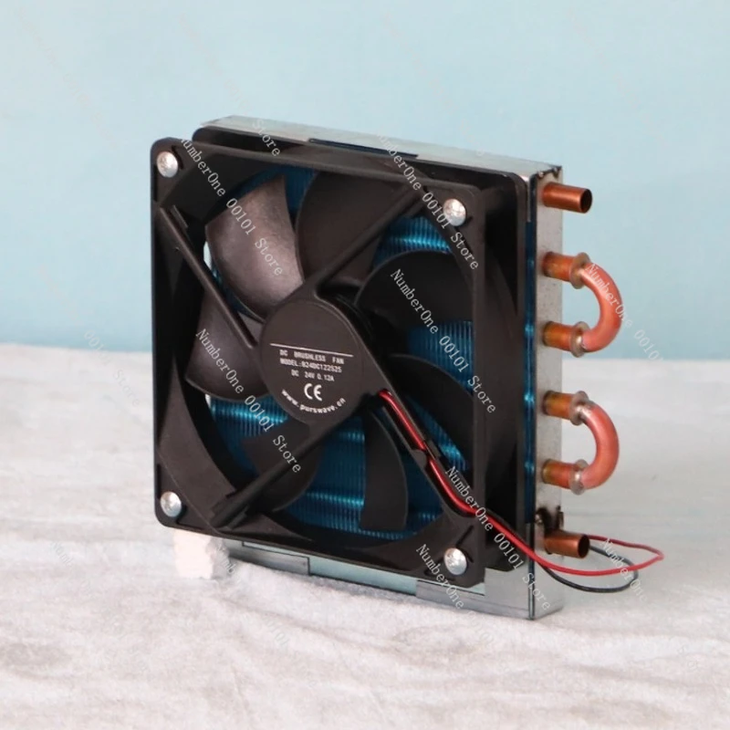 CP1X6X120 Air Cooled Evaporator Condenser, Micro Copper Tube Aluminum Fin Radiator Fan for Refrigerator Cooling System