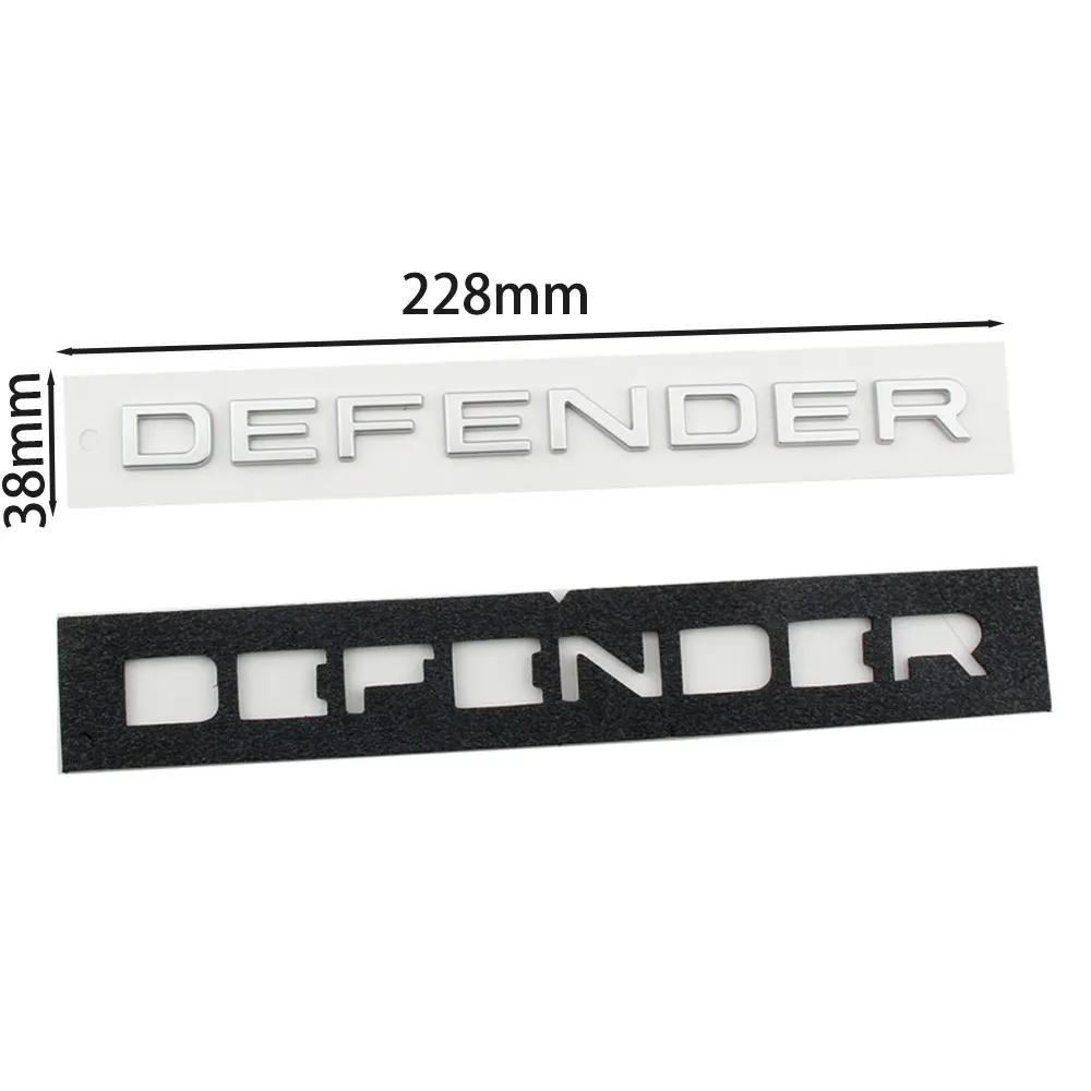 3d Logo Defender Emblem Car Front Hood Bonnet Rear Trunk Badge Sticker For Land Rover L663 Trx4 TRX 4 110 2020 2021 Accessories