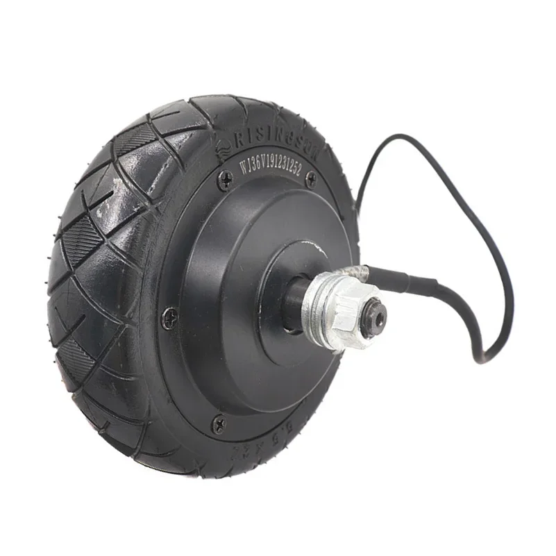 5.5 inch front rear motors+wheels brushless and toothless wheel hub motor, solid tire 24V electric scooter brushless motor