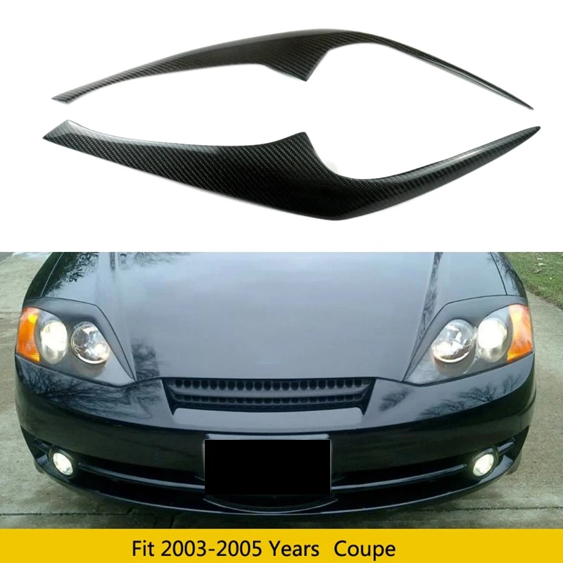 Voor Hyundai Coupe 2003 - 2005 Sport Koplamp Deksel Wenkbrauwen Koplamp Oogleden Decoratie Cover Trim Carbon