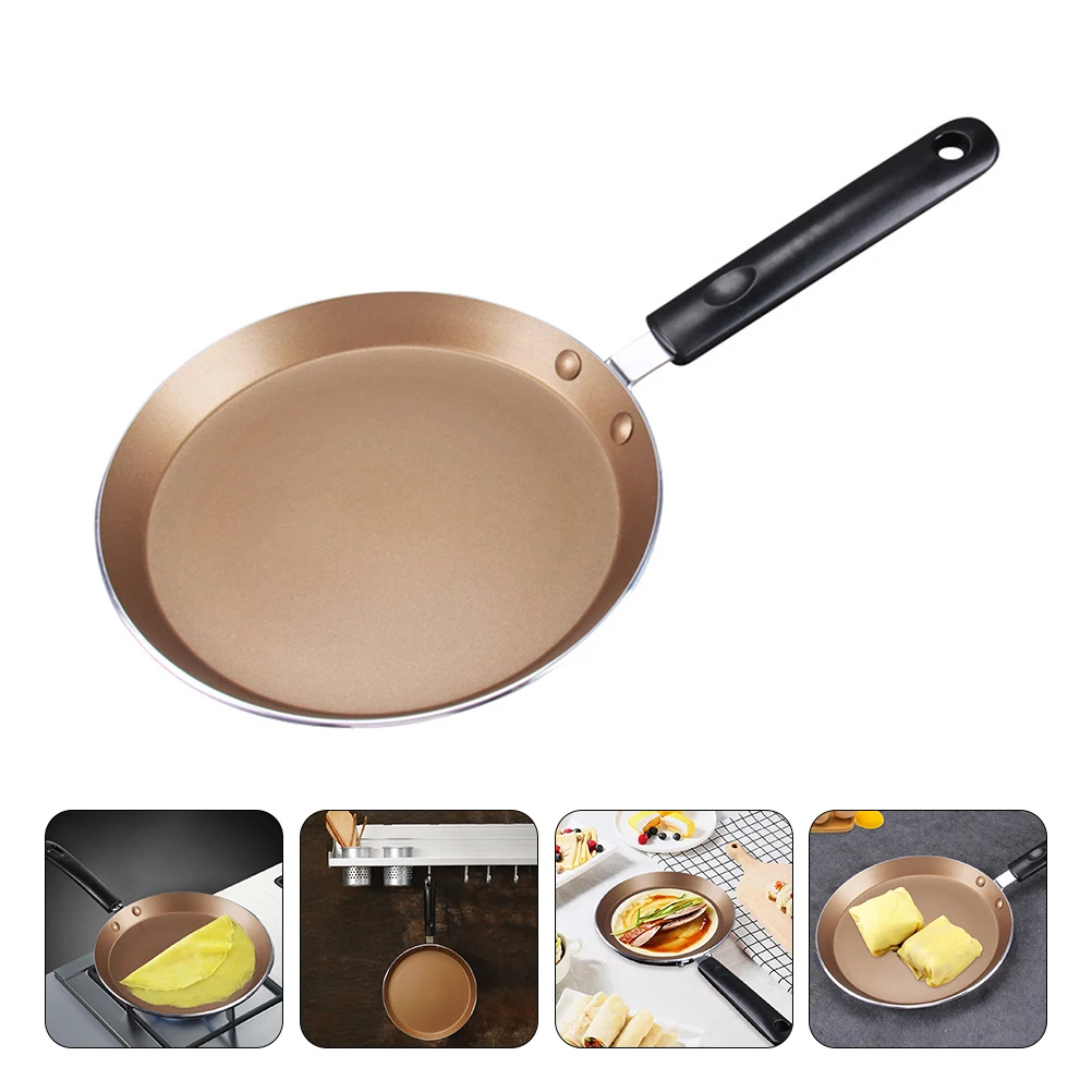 

8 Inch Nonstick Frying Pan Aluminum Alloy H Flat Bottom Kitchen Omelet Pan Induction Gas Cooker Compatible Storage