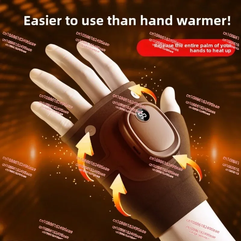 Smart heating gloves Winter warm motorcycle riding Outdoor sports Skiing Cold-proof electric heating gloves