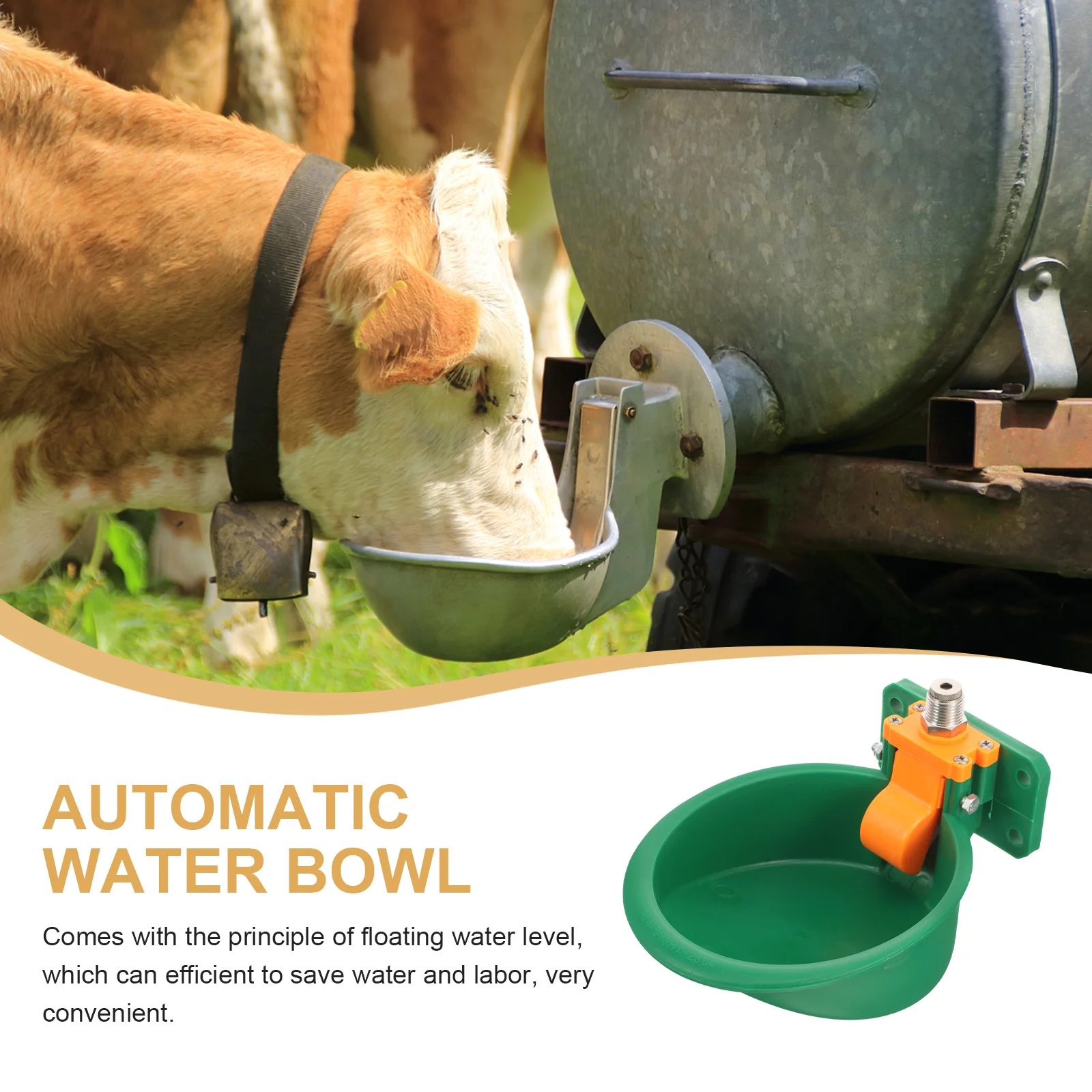 Horse and Cattle Drinker Automatic Cow Water Livestock Fountain Goat Major Container Waterer Plastic Tool Drinking Bowl