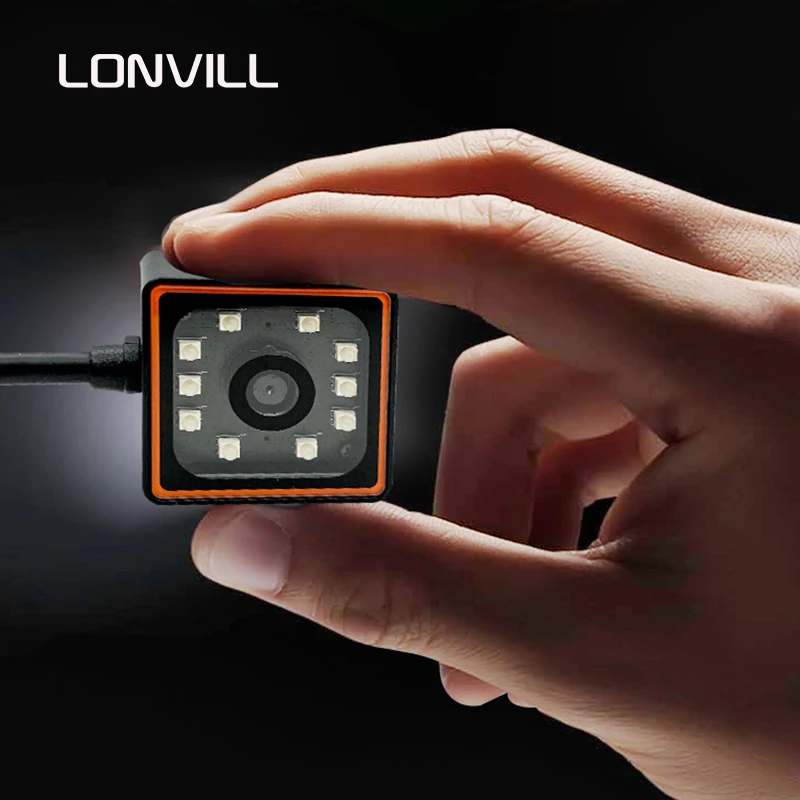 LONVILL Long Distance Industry Compact Qr Code Reader Highly Integrated Fixed Mount Barcode Scanner
