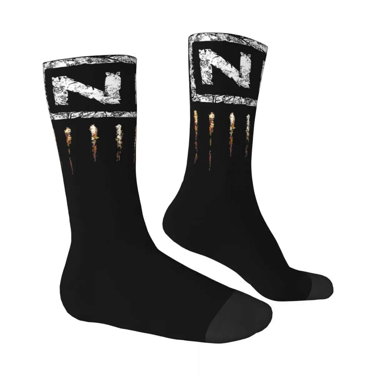 Nine Inch Nails NIN Stockings Men's Socks Medium Soft Gothic Socks Winter Skateboard Anti Skid Design Socks Gift