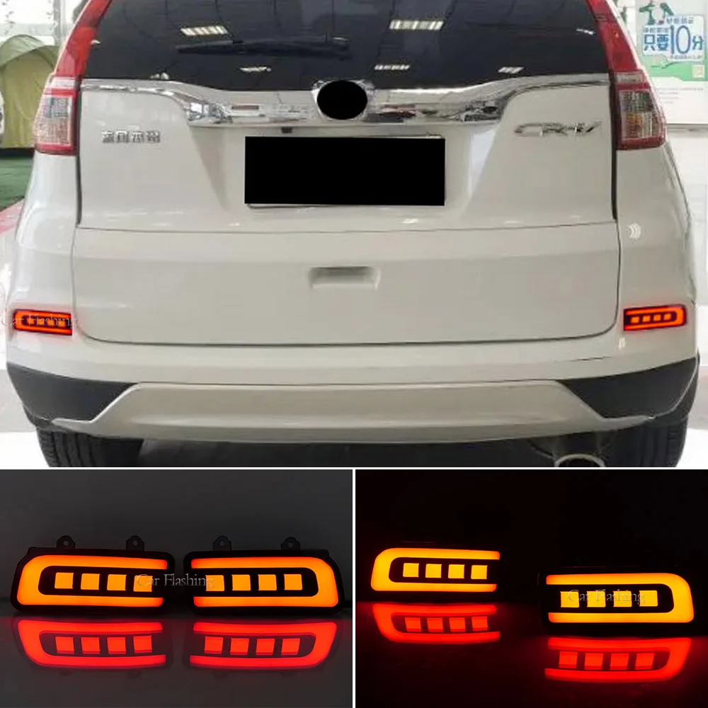 

Автомобильный светодиодный задний бампер, задний отражатель, фонарь для Honda CRV CR-V 2015 2016, задний фонарь, стоп-сигнал, задний противотуманный фонарь с указателем поворота