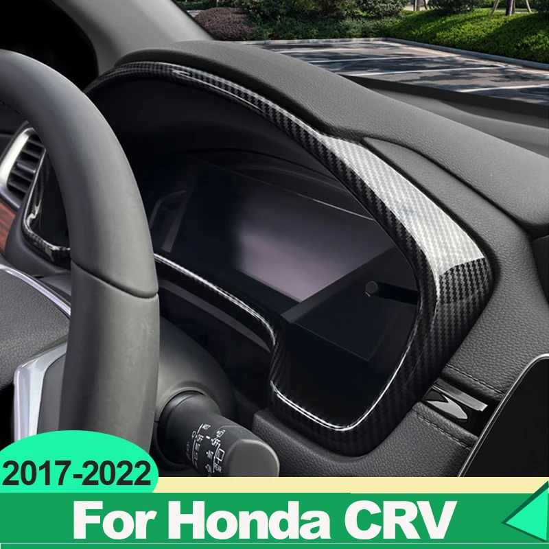 Для Honda CRV CR-V 5th 2017 2018 2019 2020 2021 ABS Carbon Автомобильная панель дисплей Спидометр Датчик Крышка отделка Аксессуары