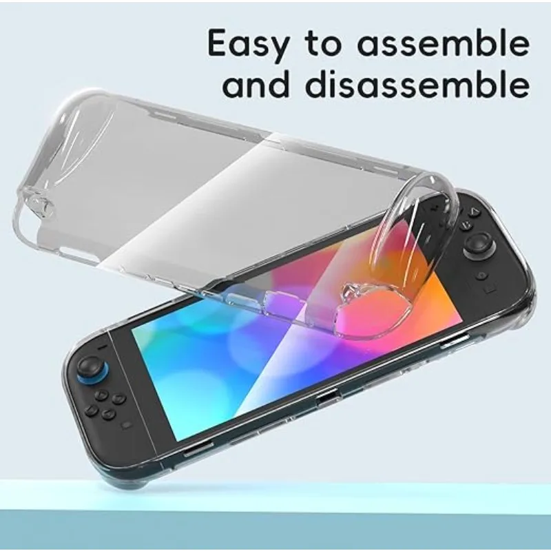

For Nintendo Switch 2 Transparent TPU Shockproof Protective Case Shell Durable Gaming Cover Handheld